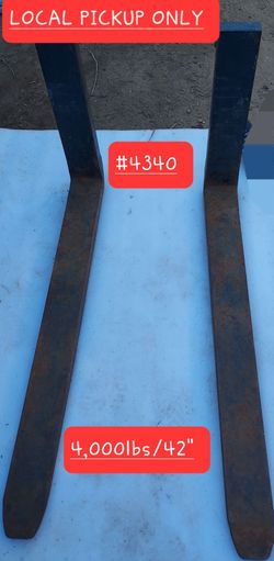 ➿️ RX Attachments 42" Pallet Fork Blades, 4,000 LB Load Capacity, #4340