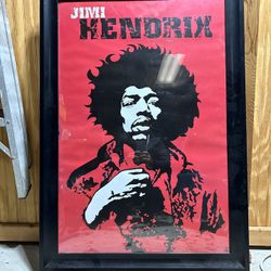 Large Framed Posters Jimmi Hendrix And Bob Marley