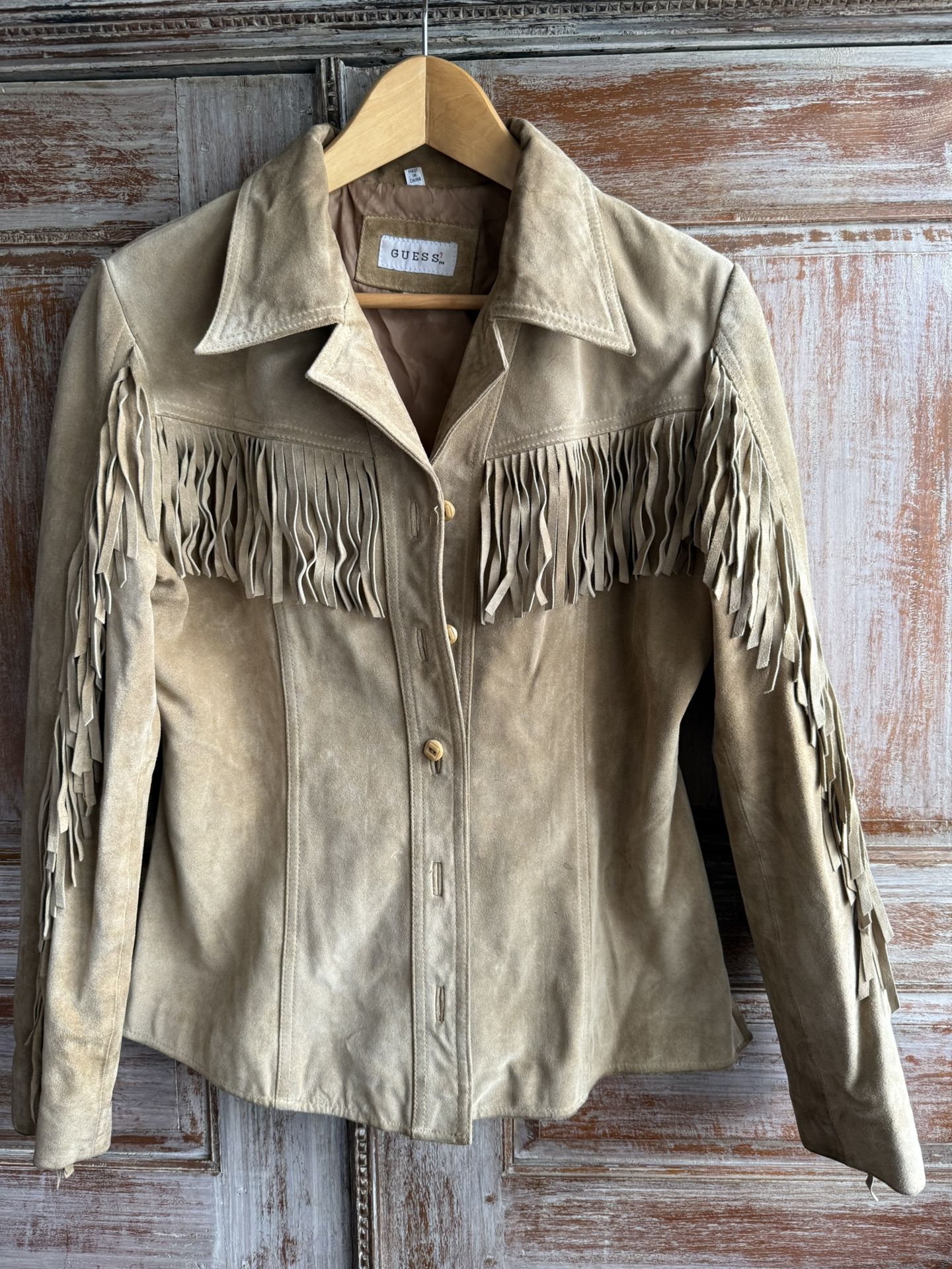 Vintage Guess Suede Fringe Western Jacket – Medium