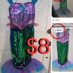 $8 like new 🧜‍♀️ Sequins Mermaid kids Costume size 7/8 in great condition
