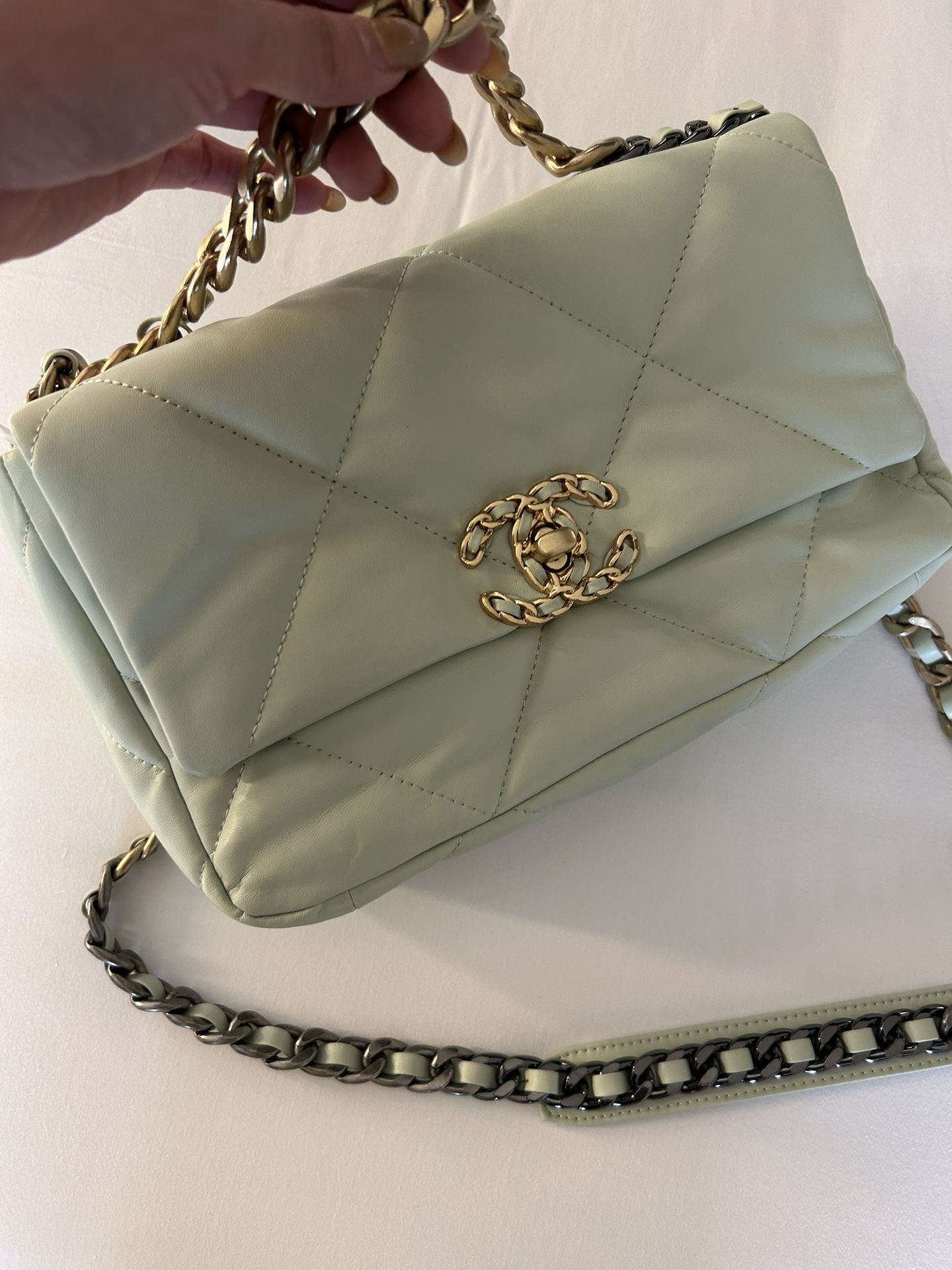 Chanel 19 Bag Matte Green Real Leather Gorgeous