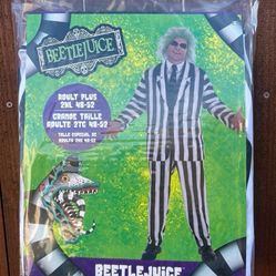 Beetlejuice adult Halloween costume plus size 2xl