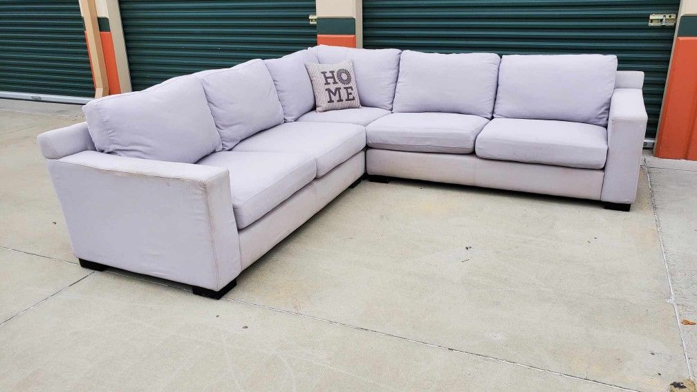 Light Grey Sectional Couch Delivery Available 