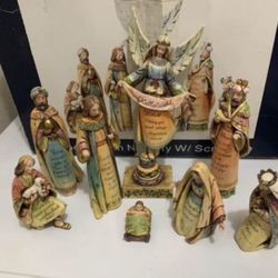 8 piece Resin Nativity Set- Open To Offers 
