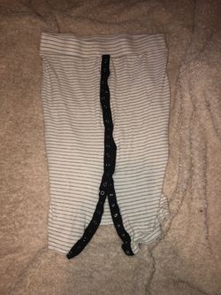 Stripped button up skirt