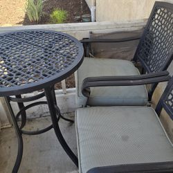 Patio Set, Patio Furniture, Porch Set, Outdoor Table, Outdoor Chairs, Black Patio Set