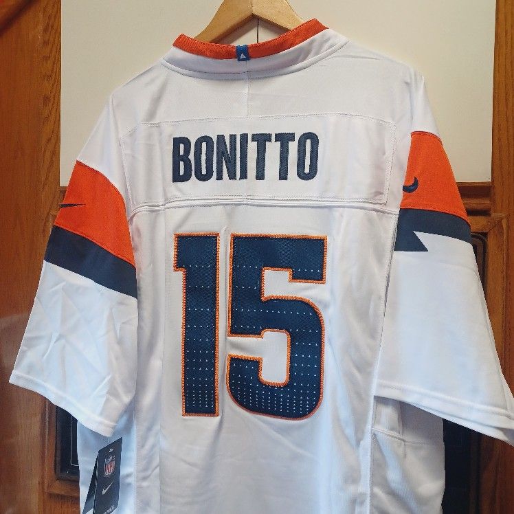 Denver Broncos BONITTO  15 Bonito White Orange Blue Men's Women's (Youth  Toddler  Custom)