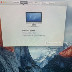 Apple iMac 21 For Parts. Good Screen. Works