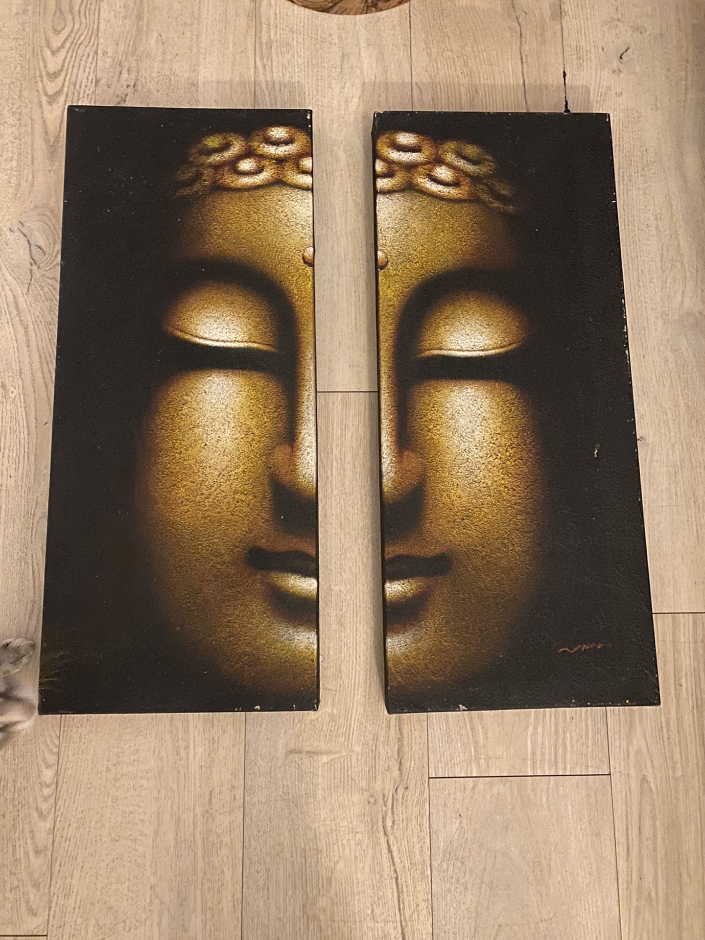 Two Piece Buddha Art