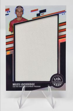 2026 Panini Stars & Stripes Prizm Miles Lockridge Game worn Jumbo Patch 66/125