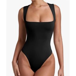 NWT • Double Lined Square Neck Bodysuit