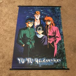 Yu Yu Hakisho Vintage Anime Wall Scroll 