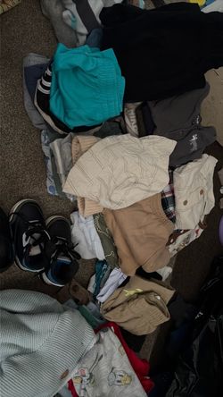 A bag of free baby boy clothes