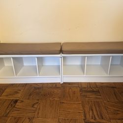 3-Cube Storage Benches (set of 2)