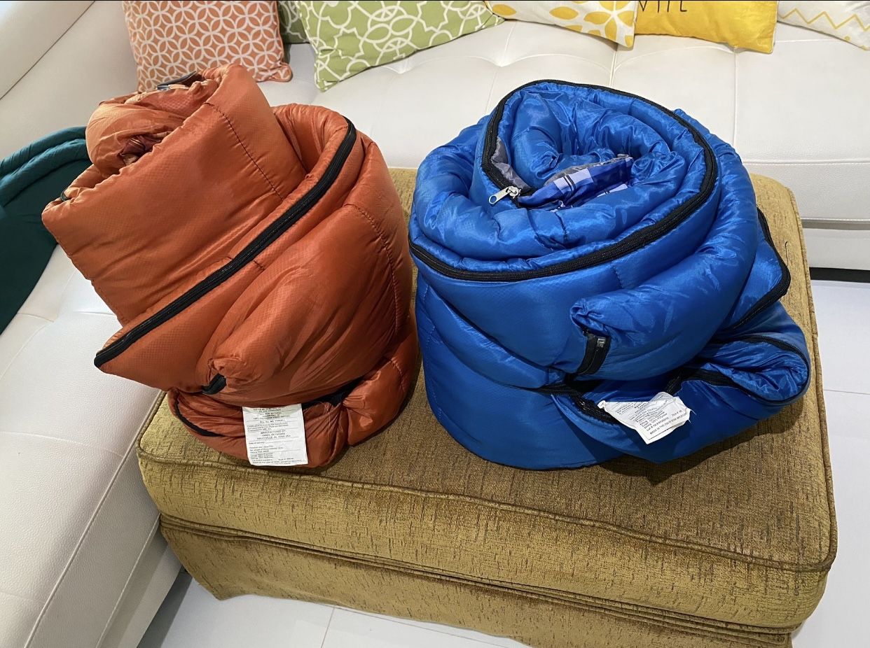 2 SLEEPING BAGS For Adults- LIKE NEW