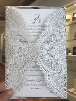 Wedding invitations . Beautiful Lasercut