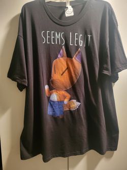 Nintendo Animal Crossing Redd the Fox Seems Legit Unisex Graphic T Shirt Size 2XL