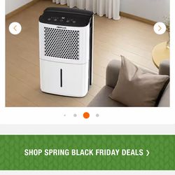 Edendirect 38 pt. 2000 sq. ft. Portable Dehumidifier in White with 8.03 pt. Bucket, Auto Defrost, Anionic Air Mode, 2-Fan Speeds