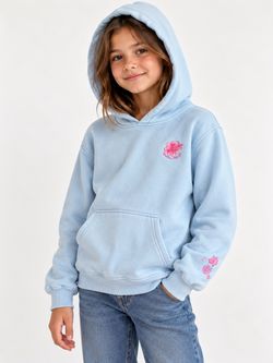 Malibu Skyye Hibiscus Hoodie – Girls Medium – Blue & Pink – Tillys
