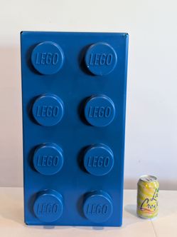 vintage LEGO store display - large blue 2x4 brick