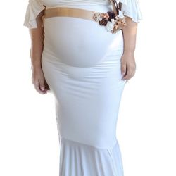 White Maternity Gown