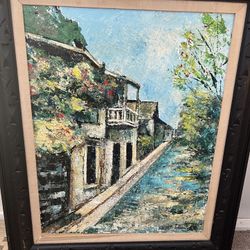 Painting Is Of A Street In St Augustine Fla  