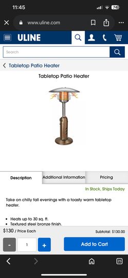Tabletop Patio Heater