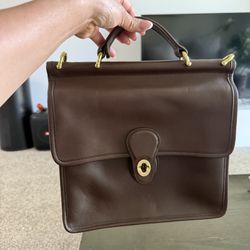 Vintage Coach Willis Brown Leather Crossbody/Satchel/Top Handle Bag