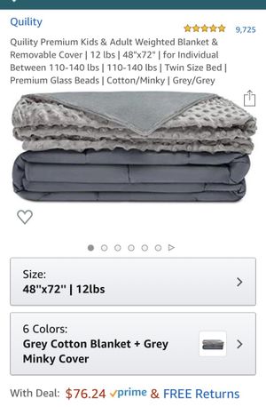 Twin Size Weighted Blanket With Removable Cover - distressedxvx