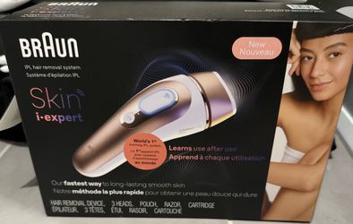 Braun IPL Skin i·Expert, at Home Laser Hair Removal, Permanent Visible Hair