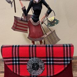 Red/Black Clutch Bag