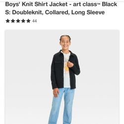 Boys Knit Shirt Jacket