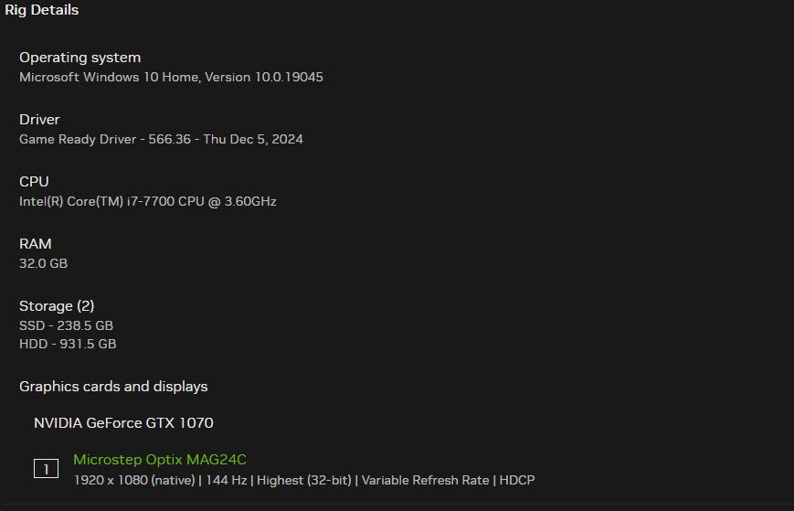 Gaming PC GTX 1070 32GB of RAM