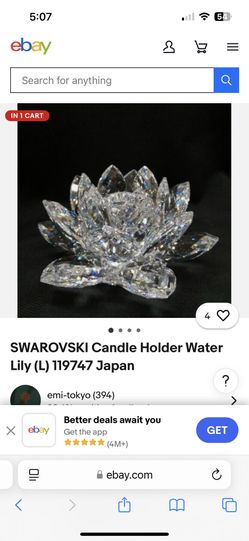 Swarovski Candle Holder Water Lily