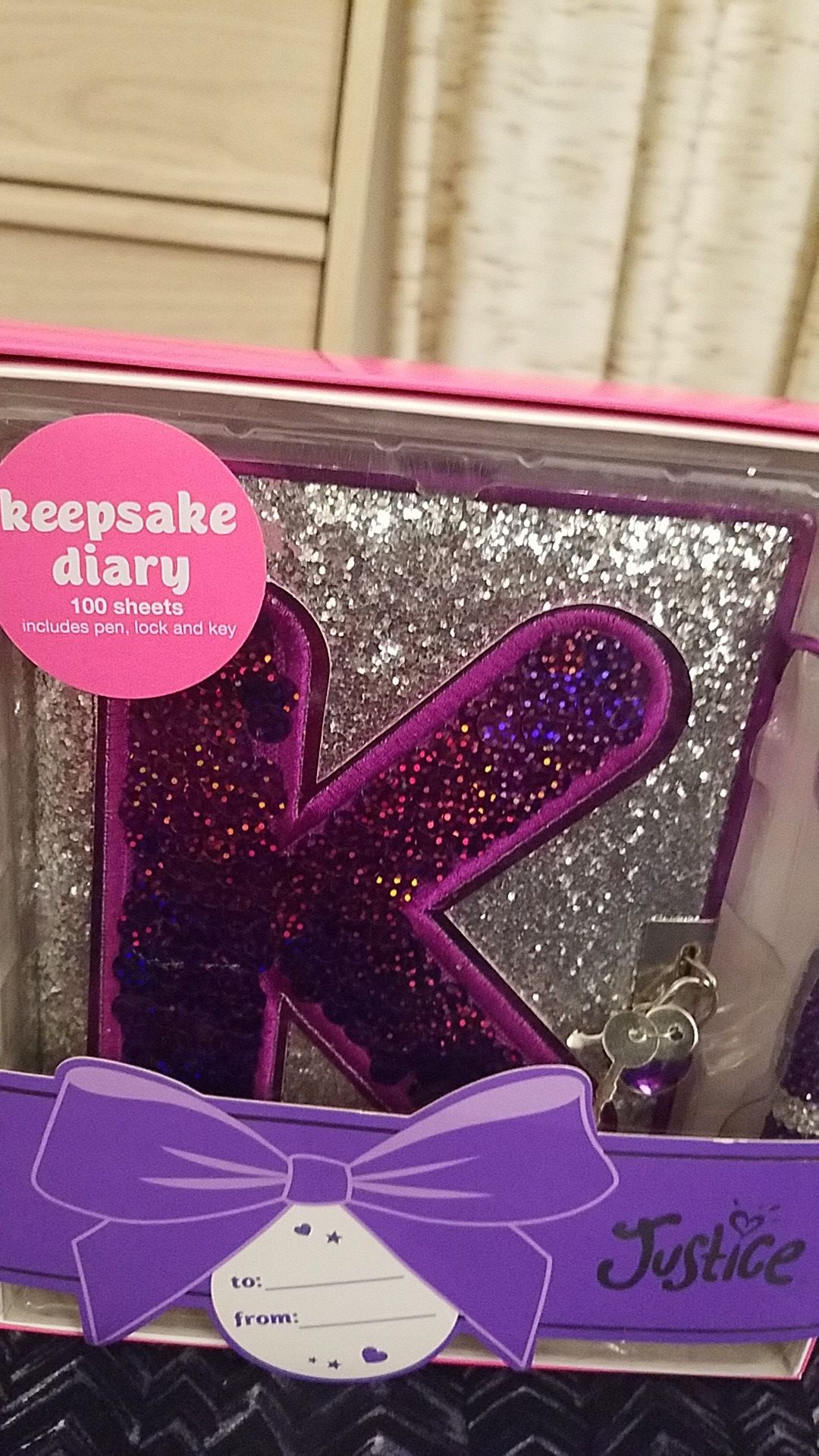 Justice keepsake diary-new, $20
