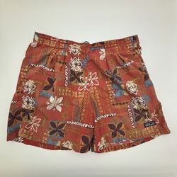 Patagonia Mens Swim Trunks Pockets Mesh Tribal Design Size medium (fits Large)
