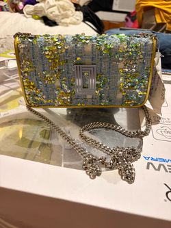 Karl Lagerfeld Paris Sequin Chain Crossbody Bag