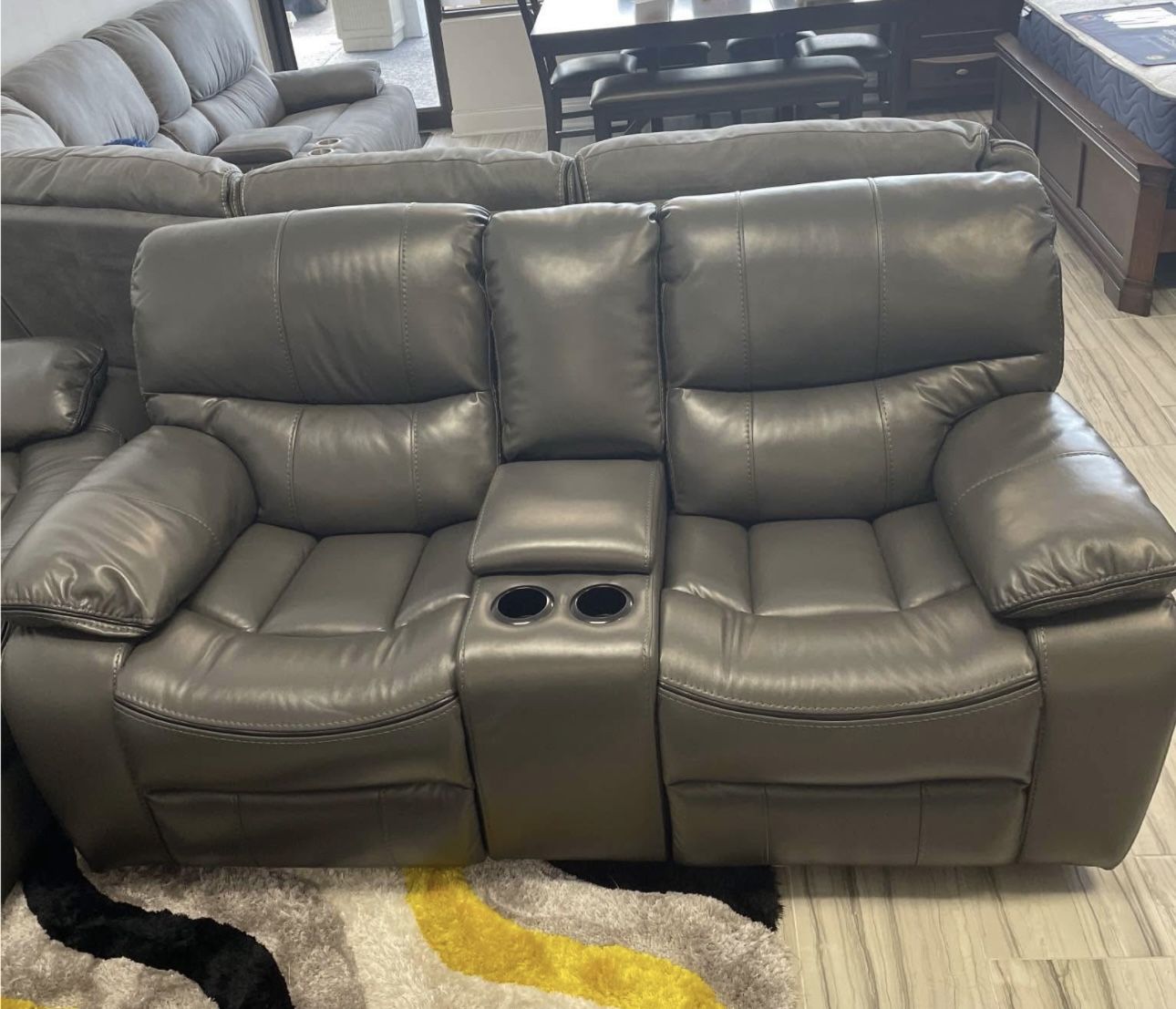 Madrid two piece sofa, loveseat, reclining living room $1099