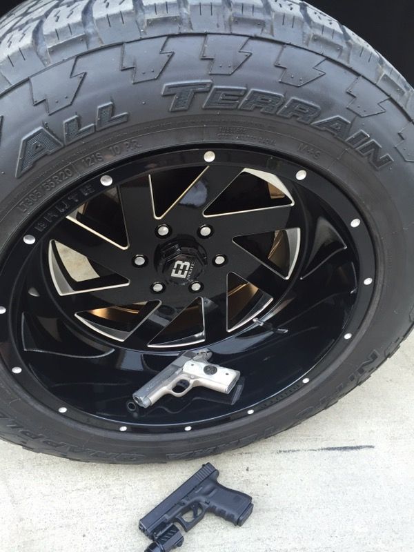 20x12 33s 33" Chevy 6 lug off road deep dish wheels