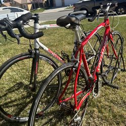 Specialized and Motobecane Road bikes