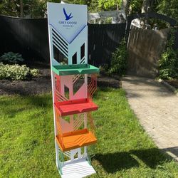 WOW! Rare Multicolored Metal Grey Goose Vodka Stand. 6+ Feet Tall. Delievery Available  