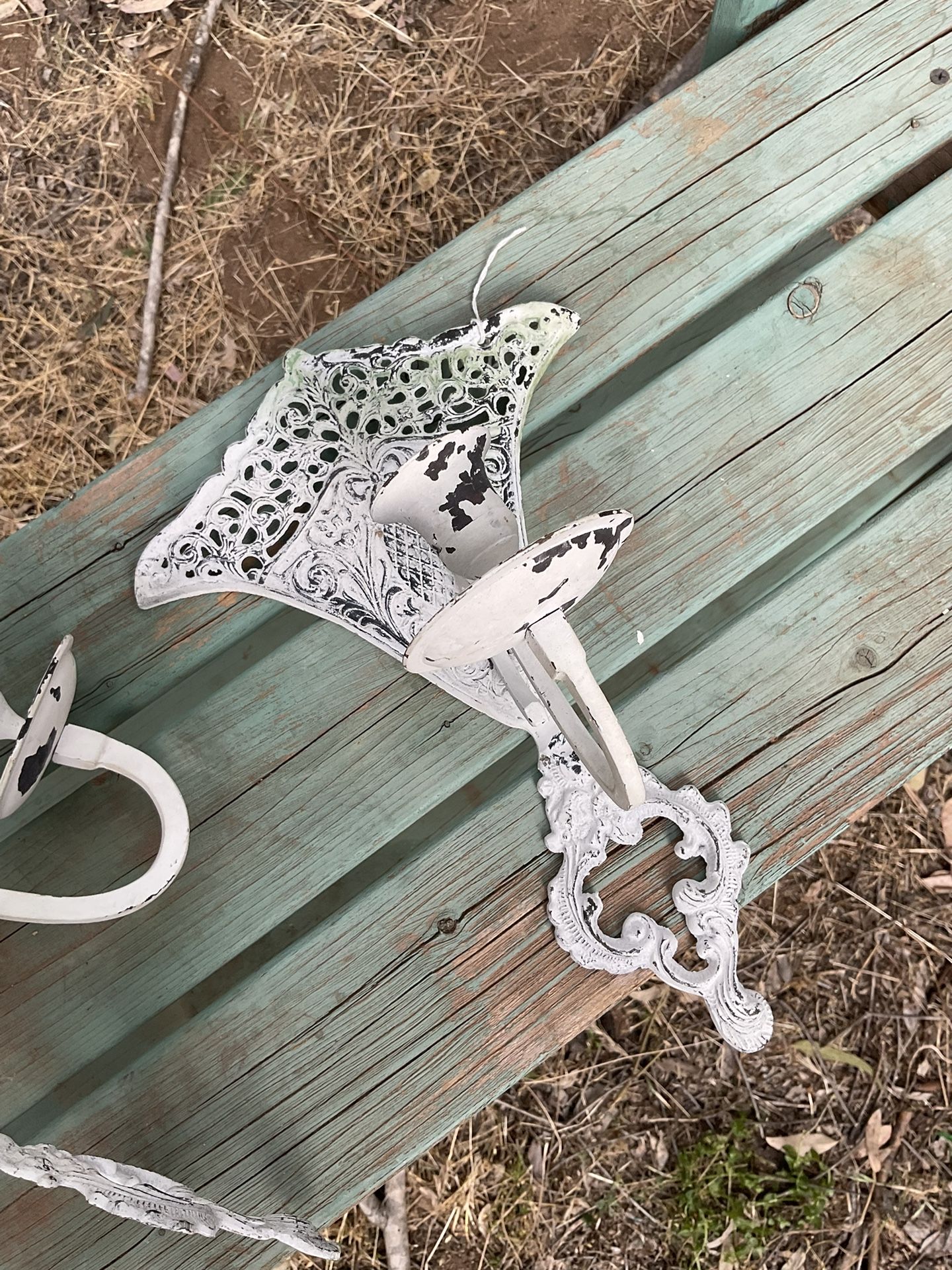 Vintage iron Wall Candelabras
