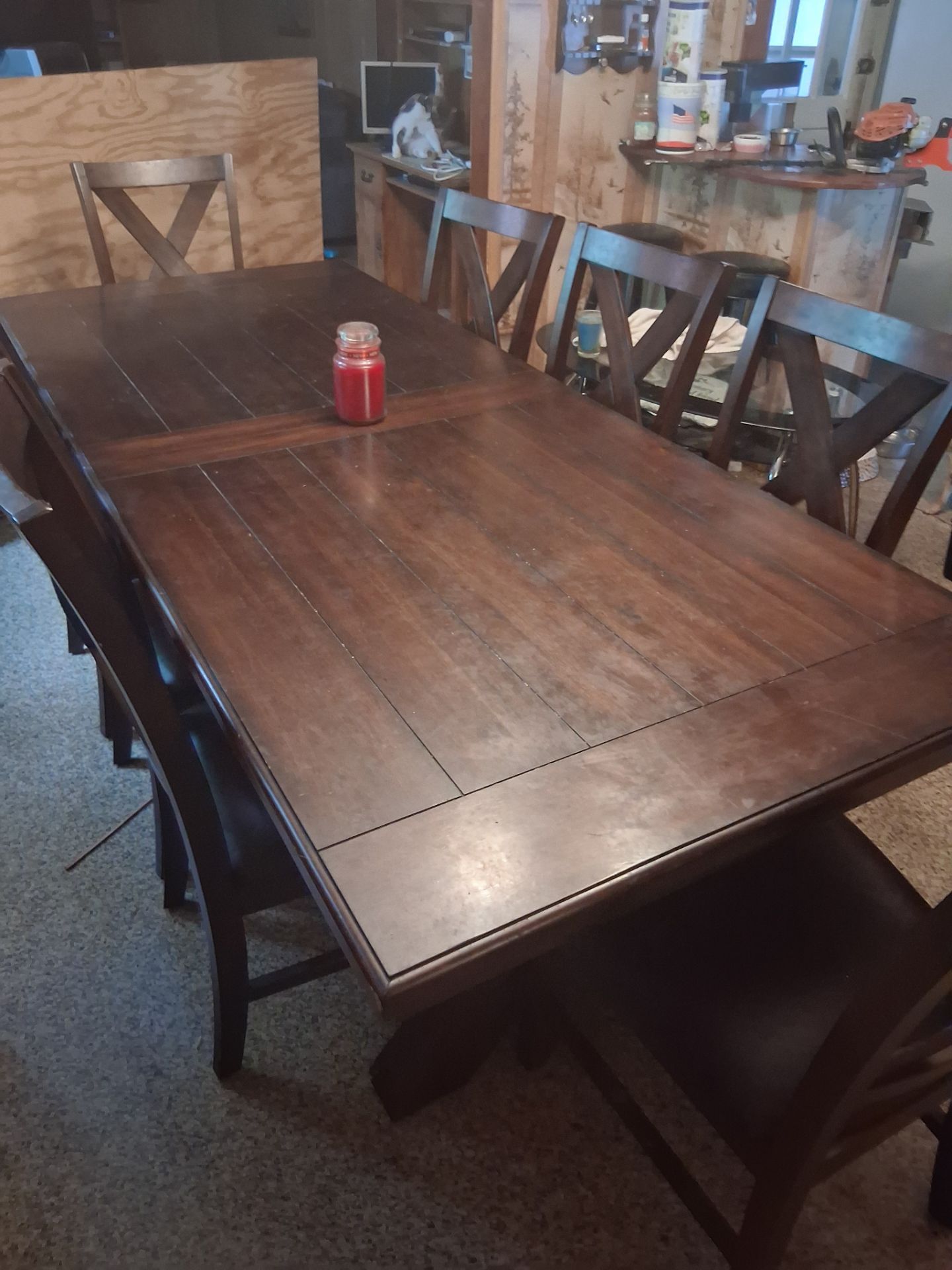 8 chair 8 foot length table .