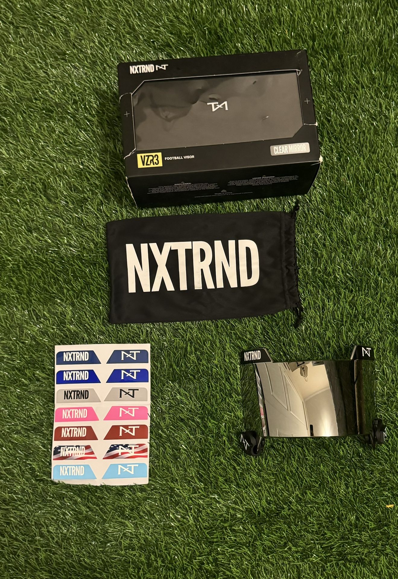 Nxtrnd VZR3 Curved Football Visor - Clear Mirror