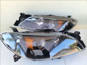 04-09 Mazda 3 Projector Headlights Luces Calaveras Micas Faros Faroles Headlamps Focos