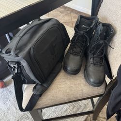 Galls Size 8 Shoes & Lunch Box