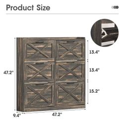 🥨Large Shoe Storage Cabinet with 6 Flip Drawers, Freestanding Shoe Organizer with Metal Handles for Entryway, Narrow Shoe Rack Cabinet