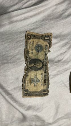 1923 blue label $1 bill