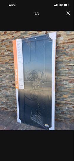 Brilliance 36 in. x 80 in. Black Perforated Universal/Reversible Steel Screen Security Door