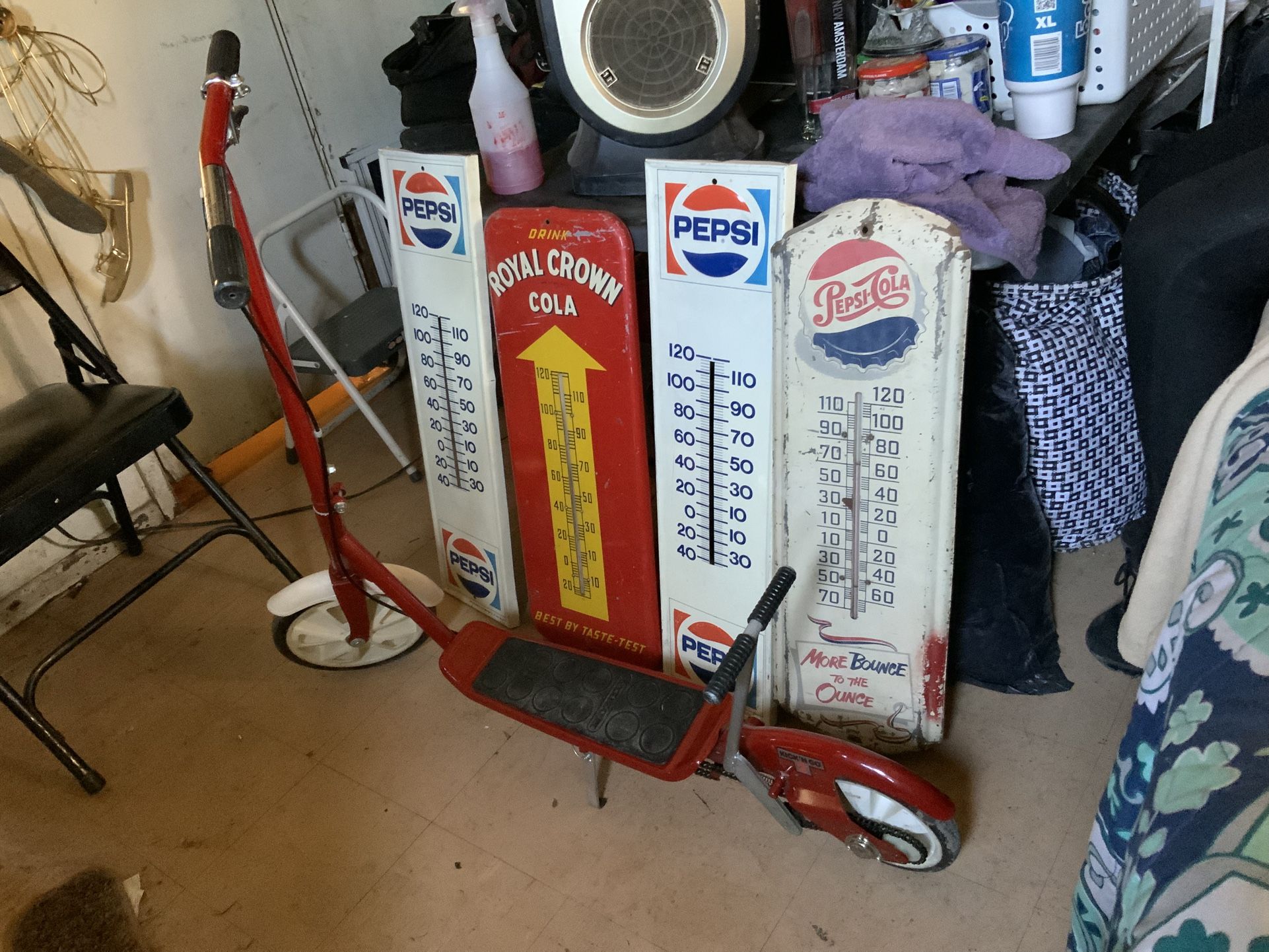 Pepsi, R.C. Cola And A Vintage Honda Scooter 